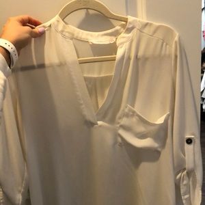 Lush shirt color is Cream/white- size XS